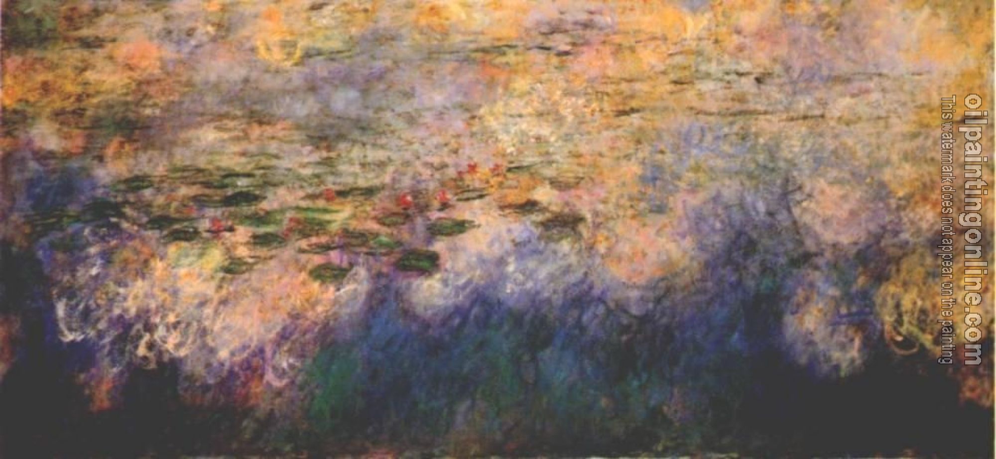 Monet, Claude Oscar - Reflections of Clouds on the Water-Lily Pond-Center Panel